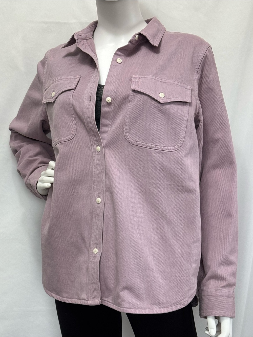 Madewell Dusty Lavender Mauve Lilac Thick Soft Cotton Utility Field Shacket